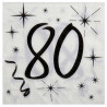Serviettes de table 80 ans anniversaire Serviettes de table 80 ans anniversaire