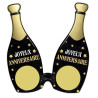 Lunettes joyeux anniversaire bouteille de champagne