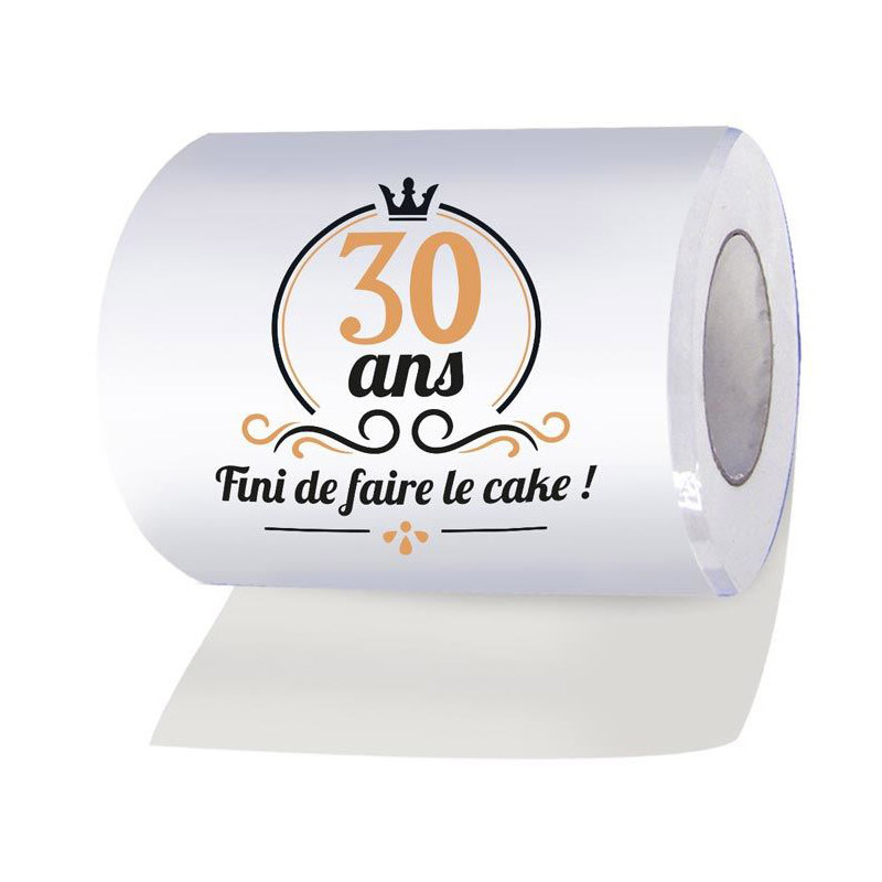 Rouleau de papier toilette 30 ans anniversaire
