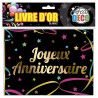 Livre souvenir anniversaire noir, or et multicolore