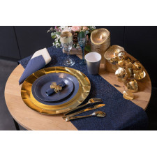 Décoration de table bleu et or