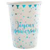 Gobelets d'anniversaire originaux bleus Gobelets d'anniversaire originaux bleus