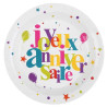 Assiettes d'anniversaire colorées