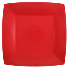 Assiette carton rouge