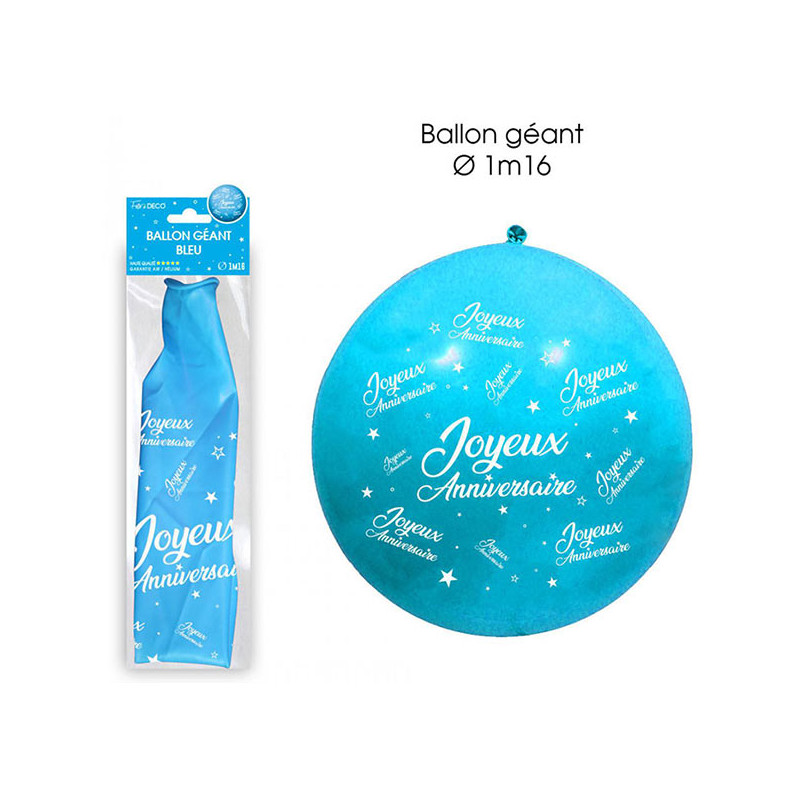 Ballon anniversaire géant bleu Ballon anniversaire géant bleu