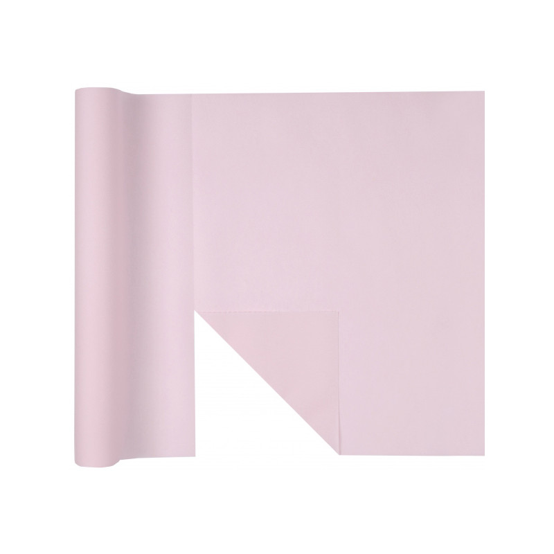Chemin de table rose pastel Chemin de table rose pastel