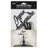 Centre de table joyeux anniversaire noir