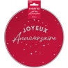Assiette carton anniversaire rouge Assiette carton anniversaire rouge
