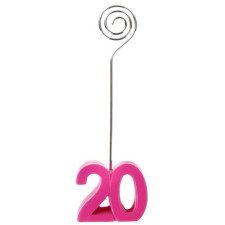 Marque-places roses pour anniversaire 20 ans