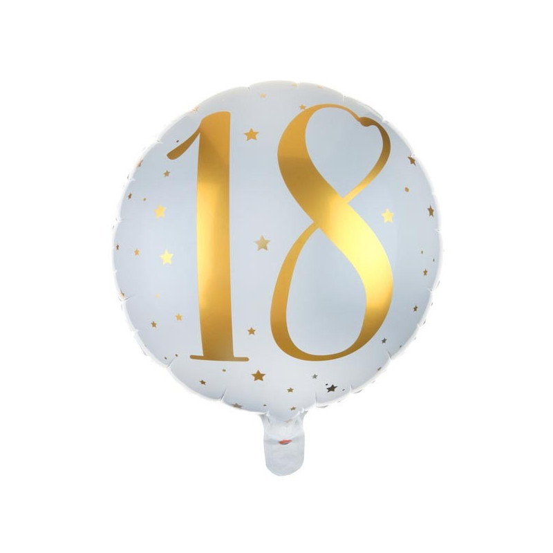 Ballon alu 18 ans gonflable à l'hélium pour anniversaire