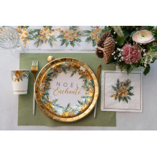 Chemin de table jetable vert sauge 3 en 1 Chemin de table jetable vert sauge 3 en 1