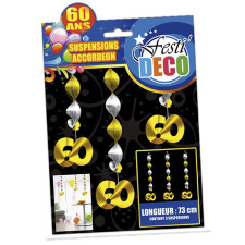 Suspensions 60 ans anniversaire pour décoration Suspensions 60 ans anniversaire pour décoration