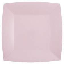 Assiette carton rose pastel