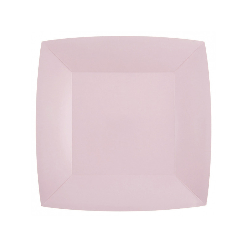 Assiette carton rose pastel