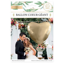 Ballon coeur doré