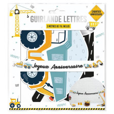 Guirlande joyeux anniversaire travaux publics