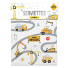 Serviettes engins de chantier anniversaire