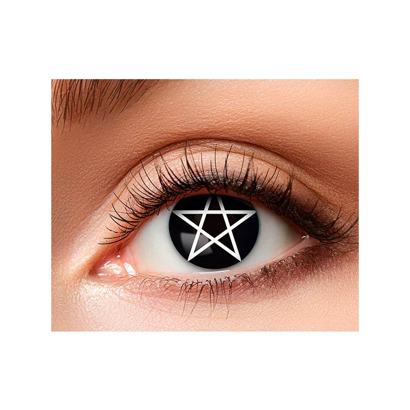 Lentilles de contact Halloween croix satanique
