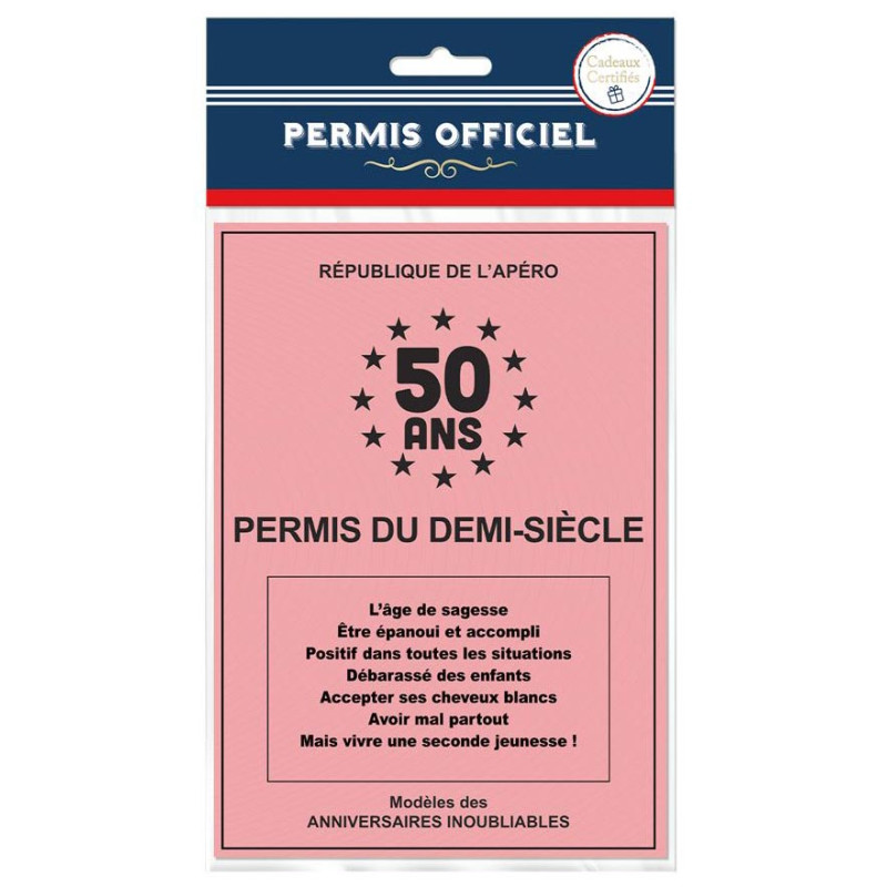 Permis 50 ans anniversaire
