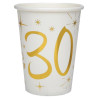 Gobelets en carton pour anniversaire 30 ans