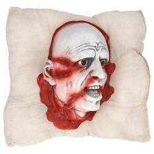 Oreiller Halloween avec tête arrachée sanglante