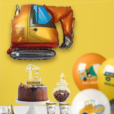 Ballon pelleteuse anniversaire enfant