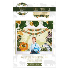 Toile anniversaire jungle Toile anniversaire jungle