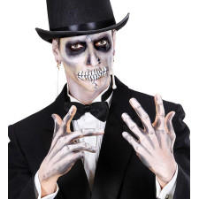 Maquillage blanc Halloween squelette