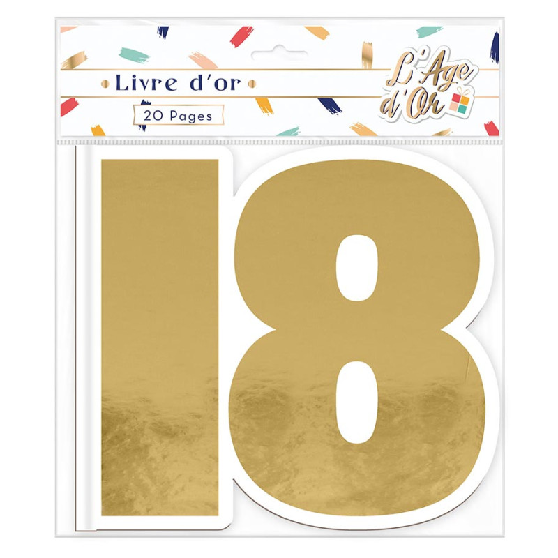 Livre d'or 18 ans blanc et or Livre d'or 18 ans blanc et or