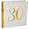 Livre d'or anniversaire 30 ans blanc et or