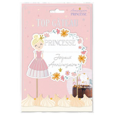 Cake topper anniversaire princesse personnalisable