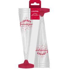 Flûte anniversaire rouge