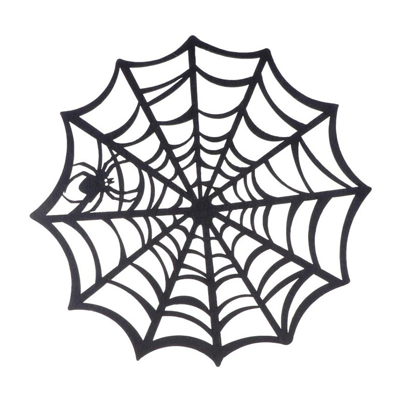 Set de table Halloween toile d'araignée