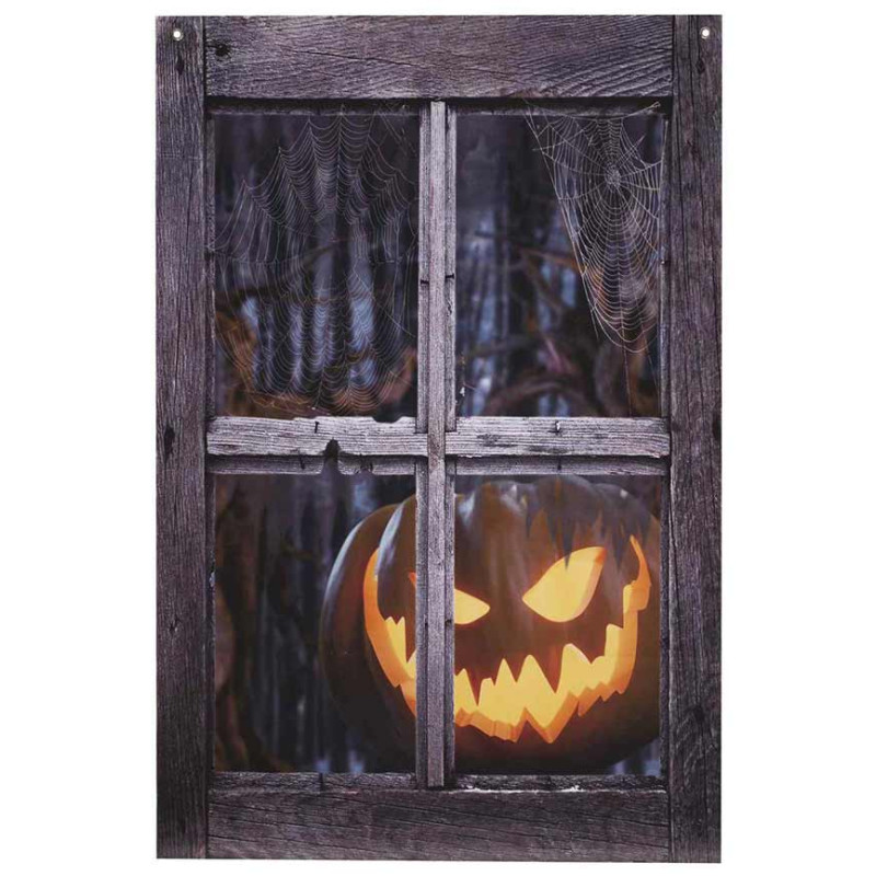 Déco fenêtre Halloween citrouille Déco fenêtre Halloween citrouille