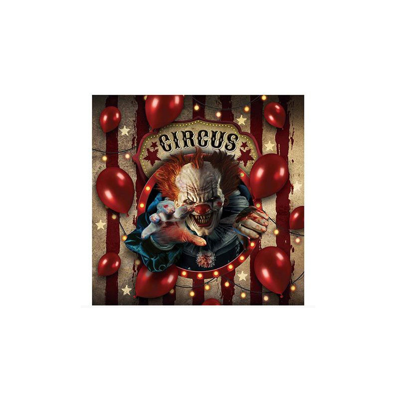 Serviette Halloween clown