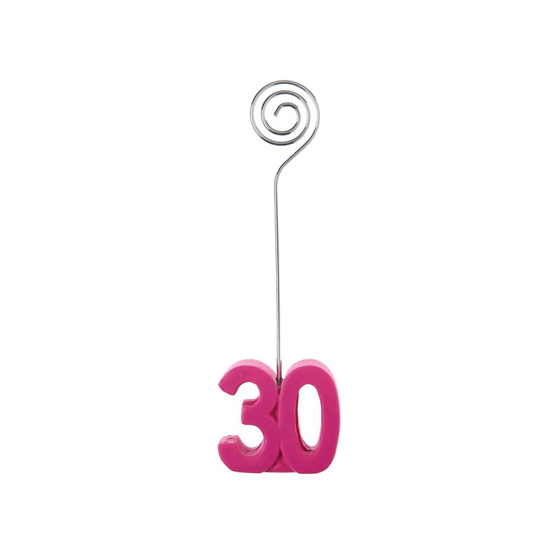 Marque-places 30 ans pour anniversaire roses, lot de 2