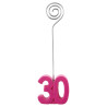 Marque-places 30 ans pour anniversaire roses, lot de 2 Marque-places 30 ans pour anniversaire roses, lot de 2