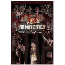 Rideau de porte Halloween thème zombie