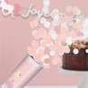 Petit canon confettis rose pour anniversaire enfant