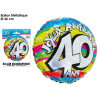 Ballon mylar anniversaire 40 ans