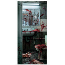 Décor de porte sanglant Halloween