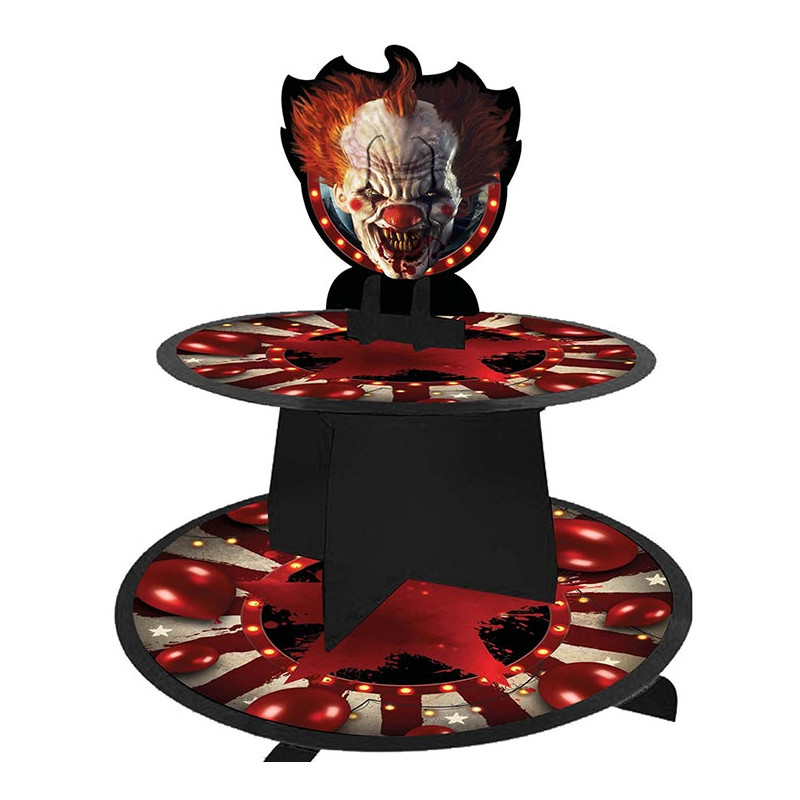 Plateau Halloween clown avec 3 étages Plateau Halloween clown avec 3 étages
