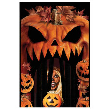Rideau de porte Halloween thème citrouille Rideau de porte Halloween thème citrouille