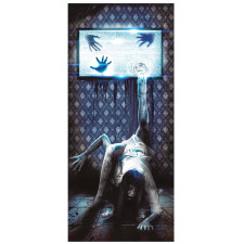 Décor de porte Halloween avec fille possédée