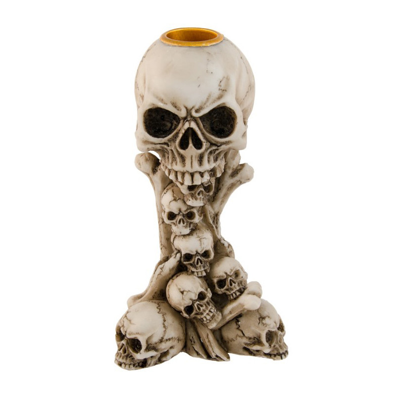 Bougeoir tête de mort Halloween Bougeoir tête de mort Halloween