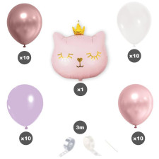 Ballons d'anniversaire thème princesse pour arche