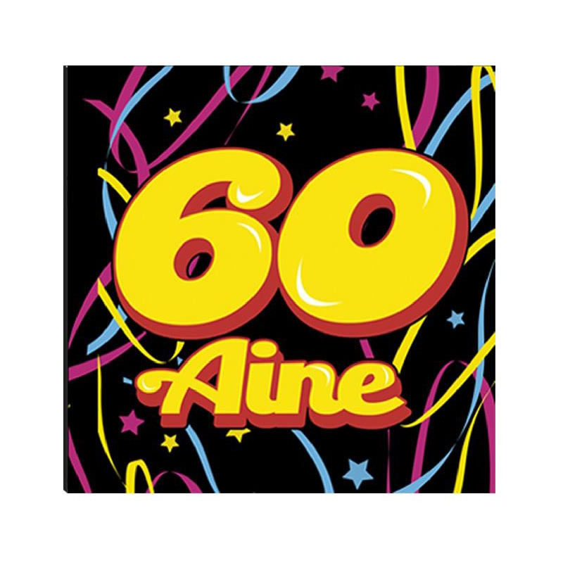 Serviette anniversaire 60 ans