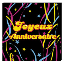 Serviette 60 ans en papier anniversaire