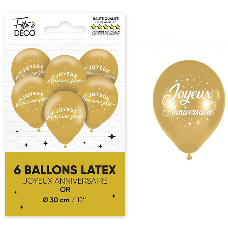 Ballon anniversaire or