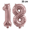 Ballons 18 ans rose gold d'anniversaire en alu 35 cm Ballons 18 ans rose gold d'anniversaire en alu 35 cm